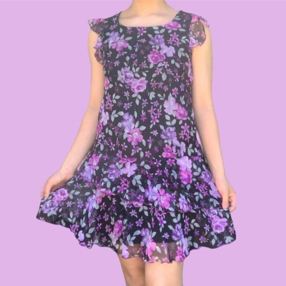 VINTAGE‎ FLORAL WHIMSIGOTH MINI DRESS